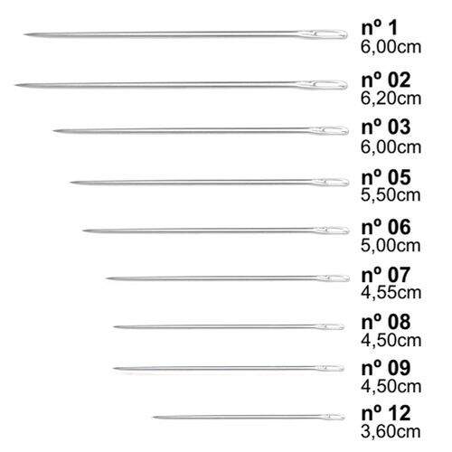 Agulha de Mão Corrente Darning nº06 para Costura Blister c/20un