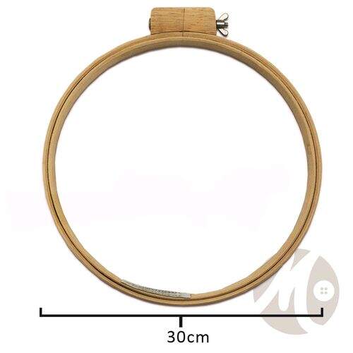 Bastidor De Madeira Com Tarracha Ponto Russo 30cm - Unidade