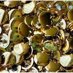 Botão de Pressão Ritas Plástico 12mm Metalizado Dourado - c/200un