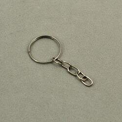 Argola de Chaveiro Fina com Corrente Pct 100UN