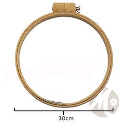 Bastidor De Madeira Com Tarracha Ponto Russo 30cm - Unidade